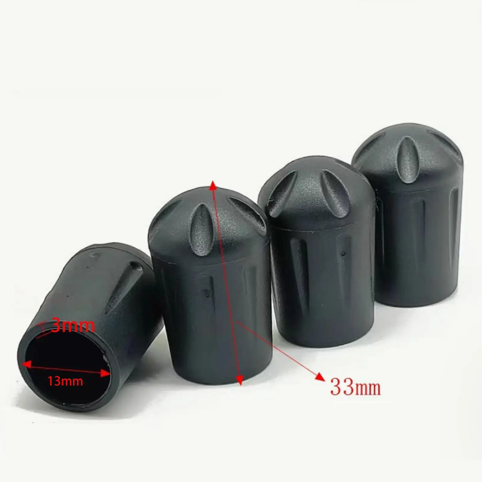 4Pcs Chair Foot Covers Chair Pads Prevent Scratches Black Rubber Non Slip Protector for Indoor Garden Fishing Patio Office