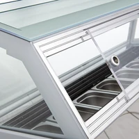 Réfrigérateur Commercial blanc de qualité supérieure, commodité de Restaurant, 148l, vitrine d'exposition de crème glacée, congélateur 6
