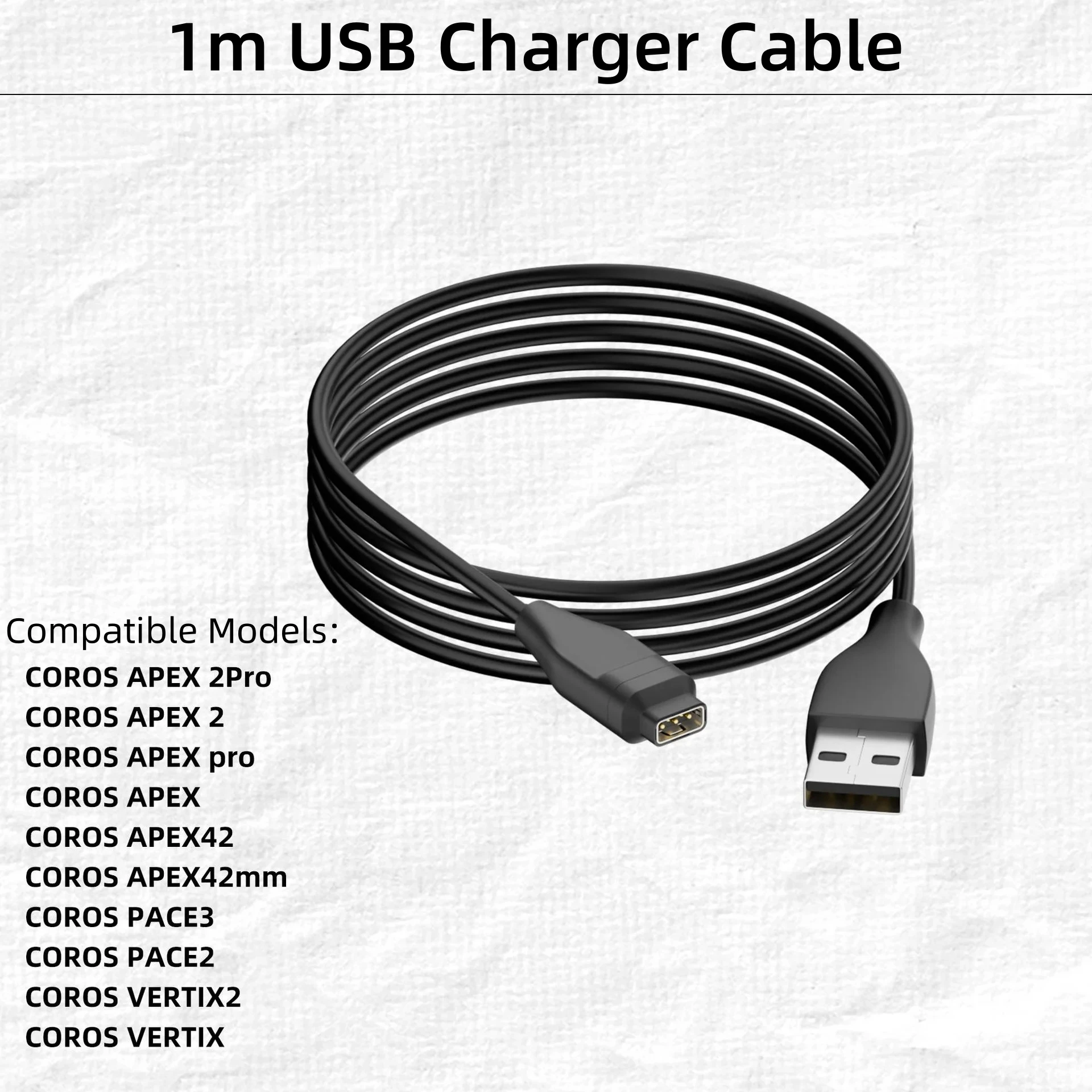 Durable 1M Type-C USB-A Charger Cable