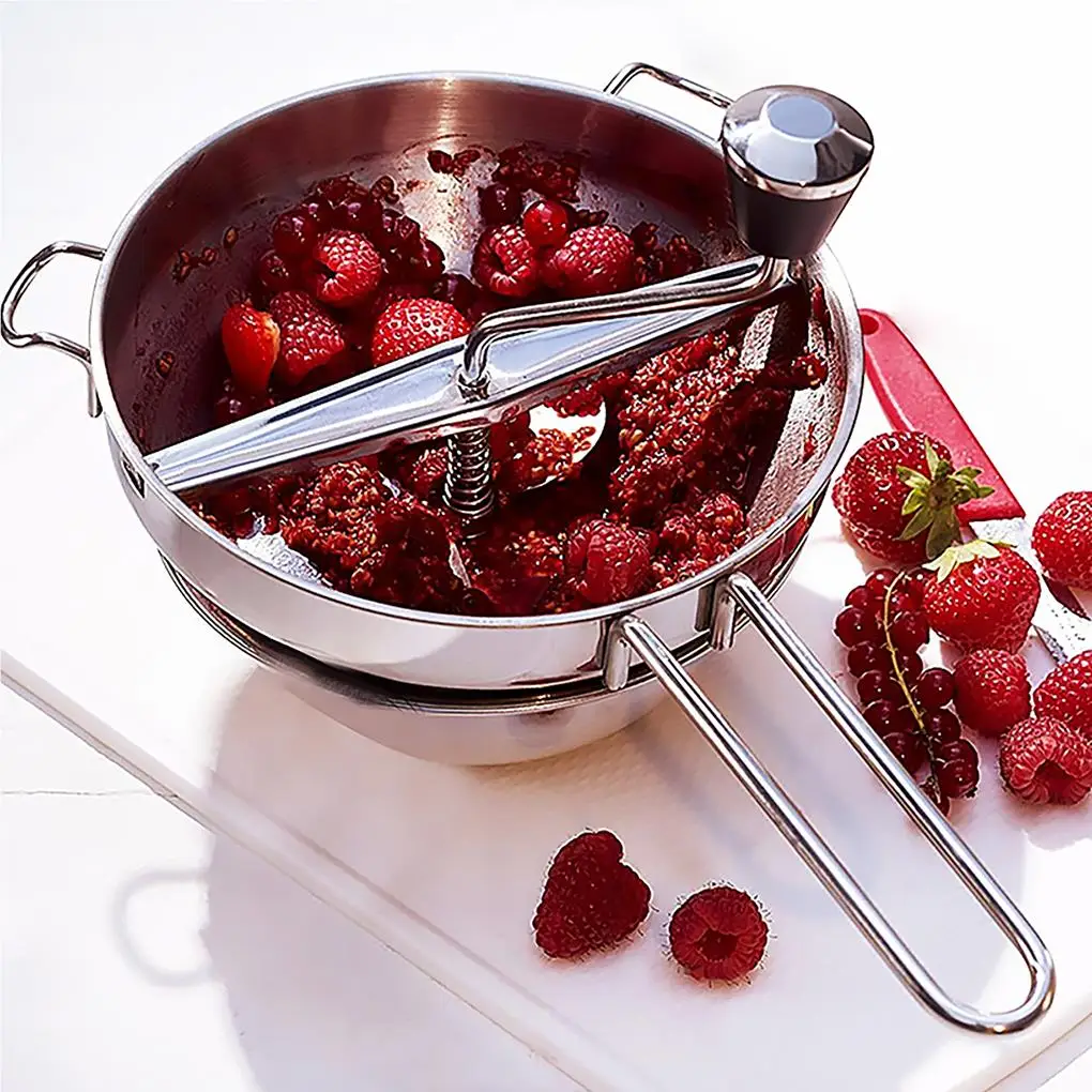 

Vegetable Mill Stainless Steel Food Rotary Mill Strainer Potato Masher Grinder with 3 Milling Disc Kitchen accessories