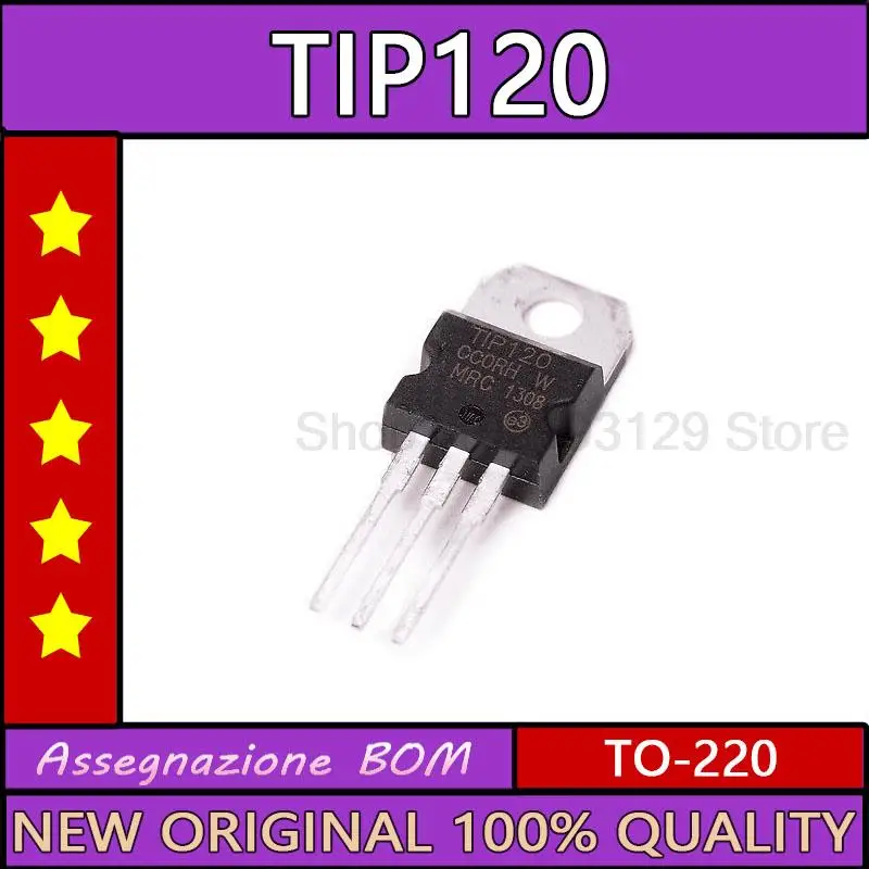 1050pcs/lot Tip120 Transistor To220 Tip120 Darlington Npn 60v 5a New