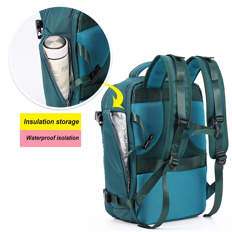 Large Women Travel Backpack 17 Inch Laptop USB Airplane Business Shoulder Bag Girls Nylon Students Schoolbag Luggage Pack XA370C