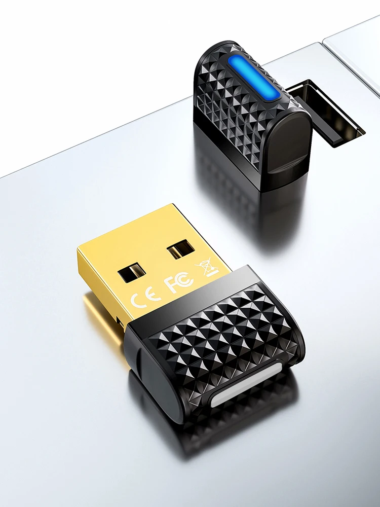 BT 6.0 어댑터 USB BT 6.0 동글 플러그 앤 플레이 무선 BT 송수신기 PC 스피커 무선 마우스 키보드용