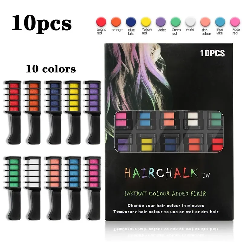 8 colors Disposable Hair Chalk Powder Temporary Hair Color Spray Pastel  Salon Styling Tool Hair Dye Color Paint Soft Accessories - AliExpress