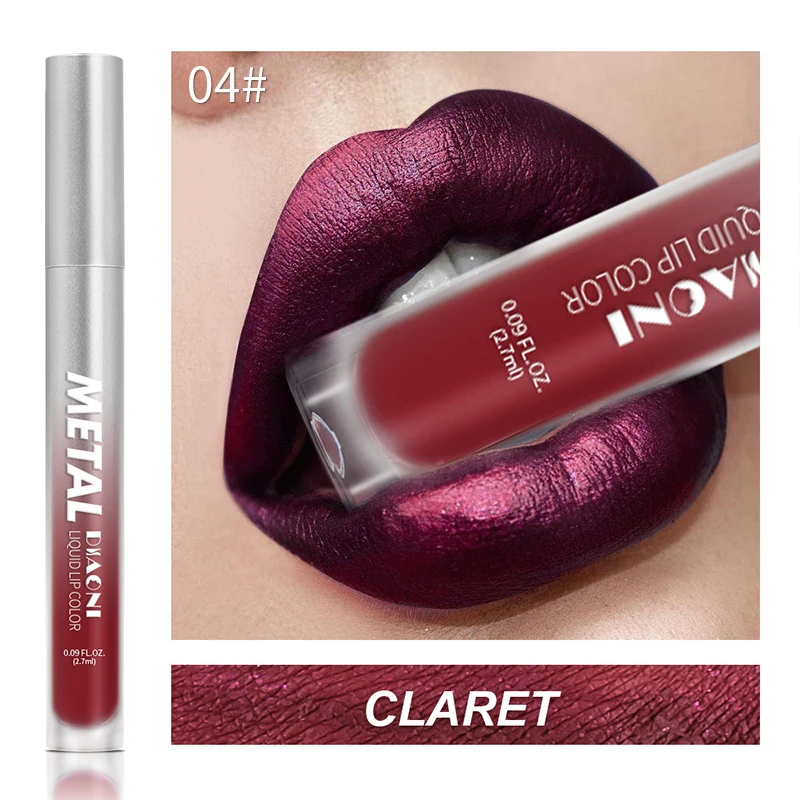 Liquid Lipstick Diamond Metallic Shine Pearlescent Glitter Gloss_voghion.com