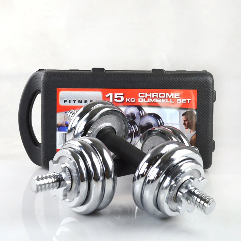 Electroplating dumbbell set 15/20/30/50KG home fitness equipment removable cast iron dumbbells