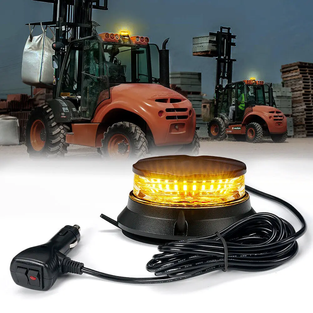 Led Mini Beacon Strobe Emergency Warning Safety Flashing Light Amber