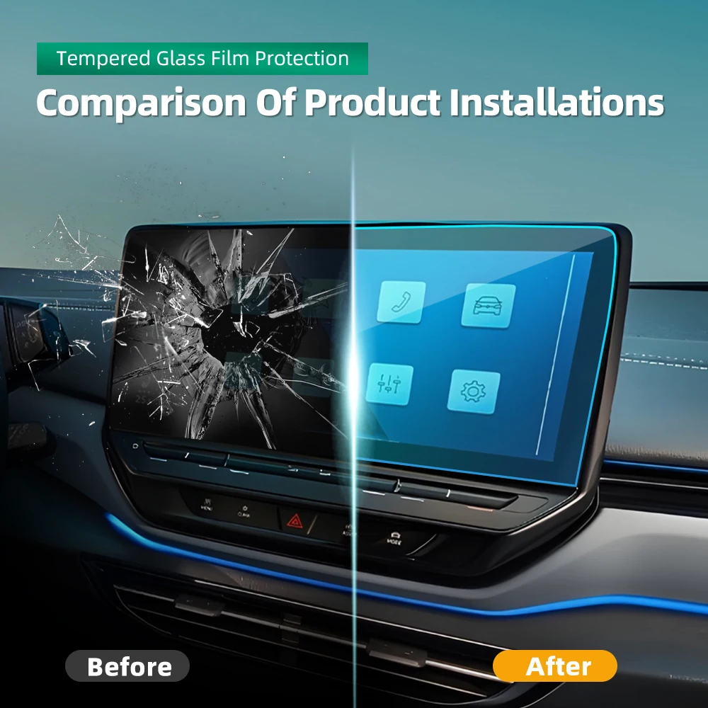 Auto Center Console di Navigazione GPS Schermo di Protezione Display Per VW ID.4 ID4 ID 4X2021-2023 Auto Pellicola di Vetro Temperato protezione - Image 6