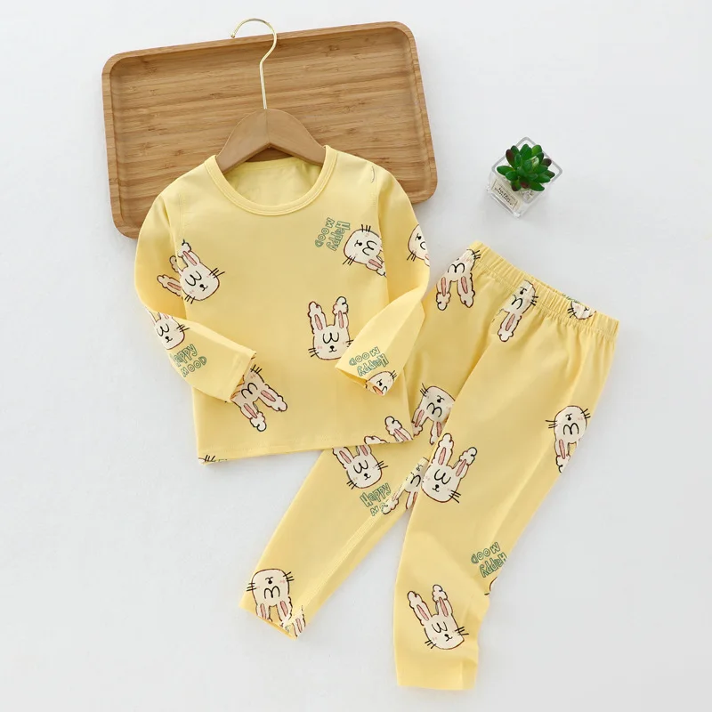 Conjunto de pijamas de algodão manga comprida