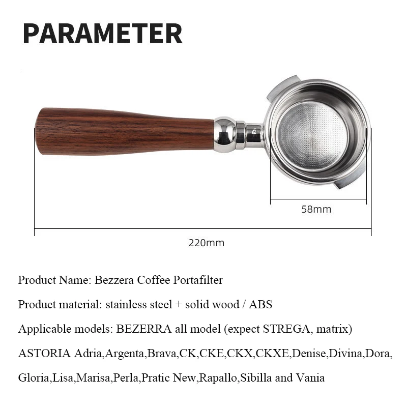 58MM Zwei-Ohren Siebträger Elstahl Kaffee Maschine Produktbild-Vorschau 7
