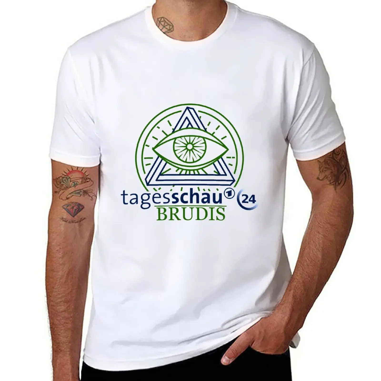 

New tagesschau24-Brudis T-Shirt custom t shirts anime men workout shirt