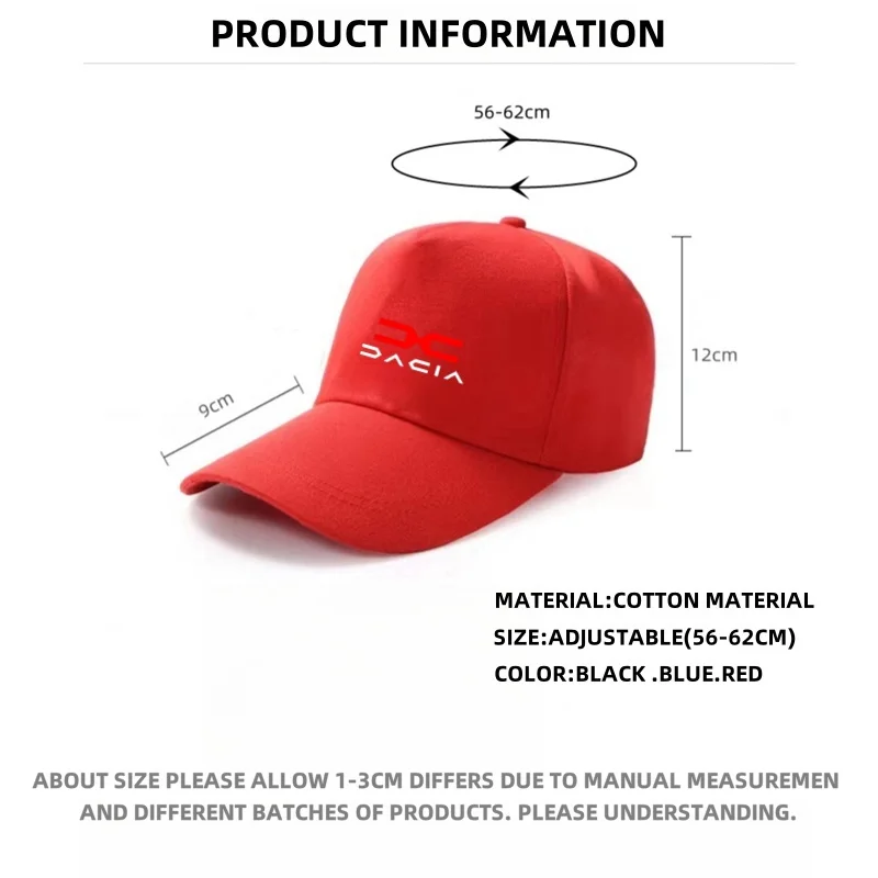 Fashion Hip Hop Baseball Cap Outdoor Sun Hats Sports Leisure Caps For DACIA Sandero Lodgy Mcv Duster 2 Logan 1 Sandero 3