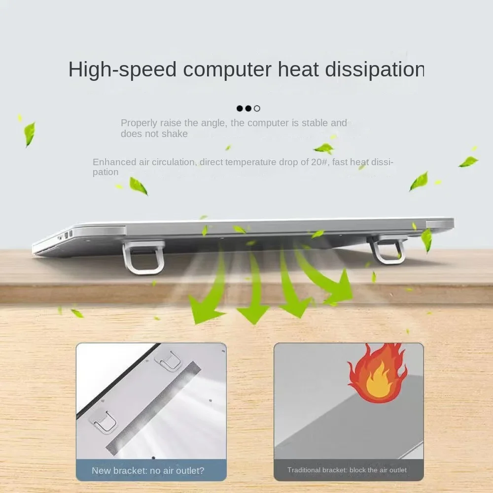 1-4pcs Radiator Laptop Stand for Desk Keyboard Riser Aluminum Mini Portable Laptop Stands for Macbook Air Radiative Accessory