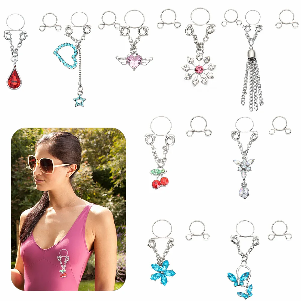 Fashion Round Faux Nipple 316L Surgical Steel Non Piercing Fake Nipple Ring Body Jewelry Fake Piercing Women Sexy Clamp piercing jewelry body jewelry body piercing jewelry