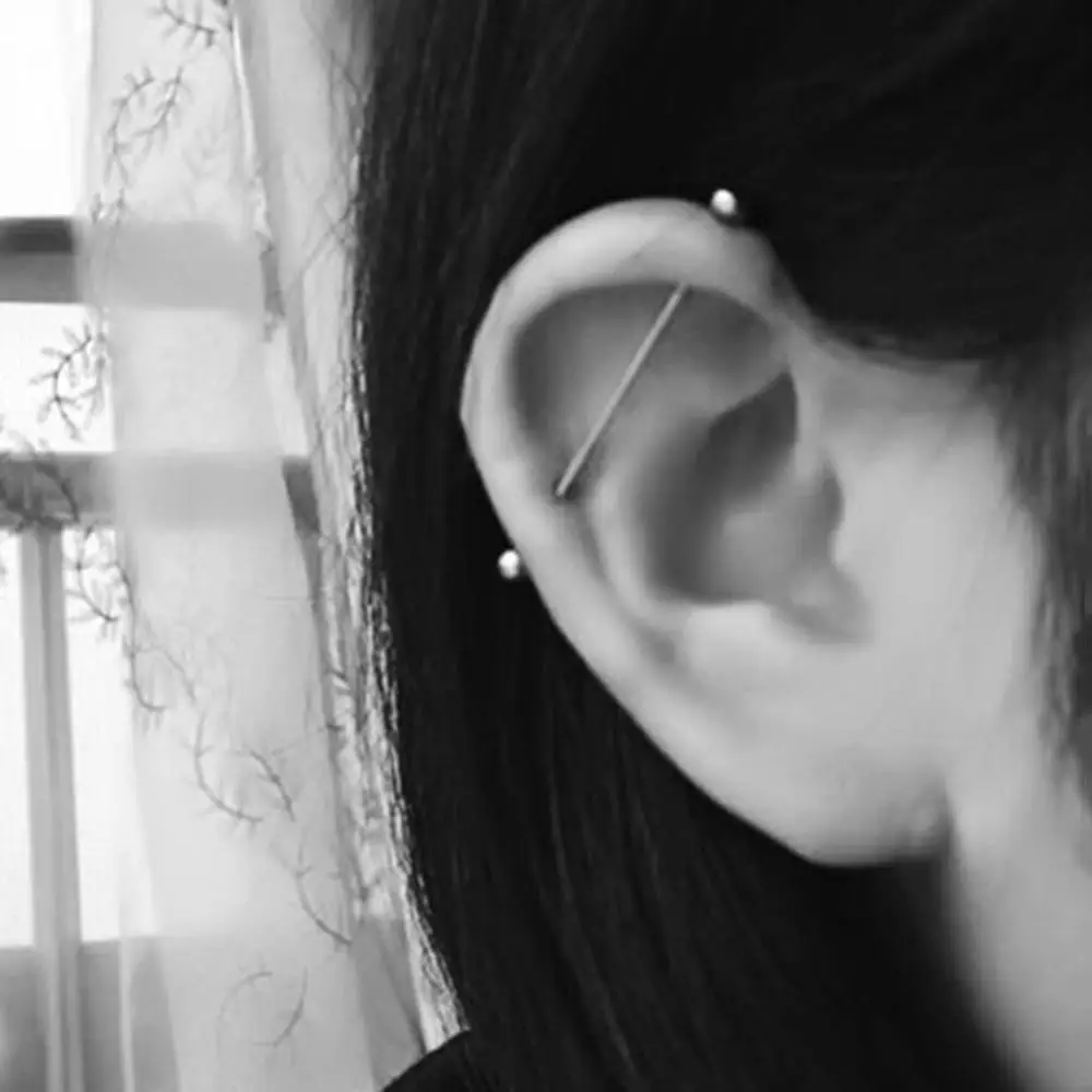 Piercing Jewelry Body Piercing Earrings 6PCS 16G Industrial Barbell