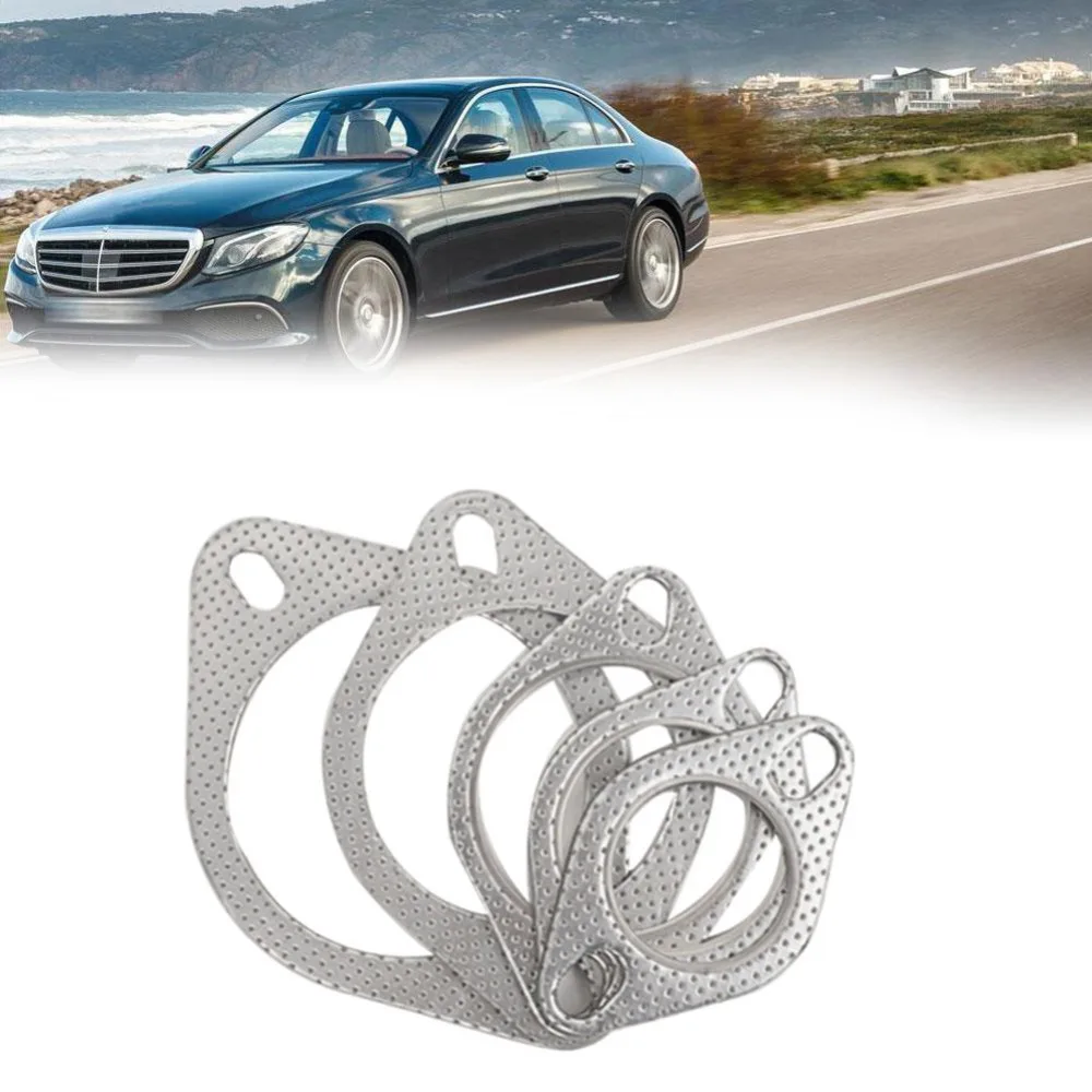 2pcs Universal Ultra Seal Car Exhaust Gasket Two Holes 2/2.5/3 Inch Exhaust Downpipe Gasket Muffler