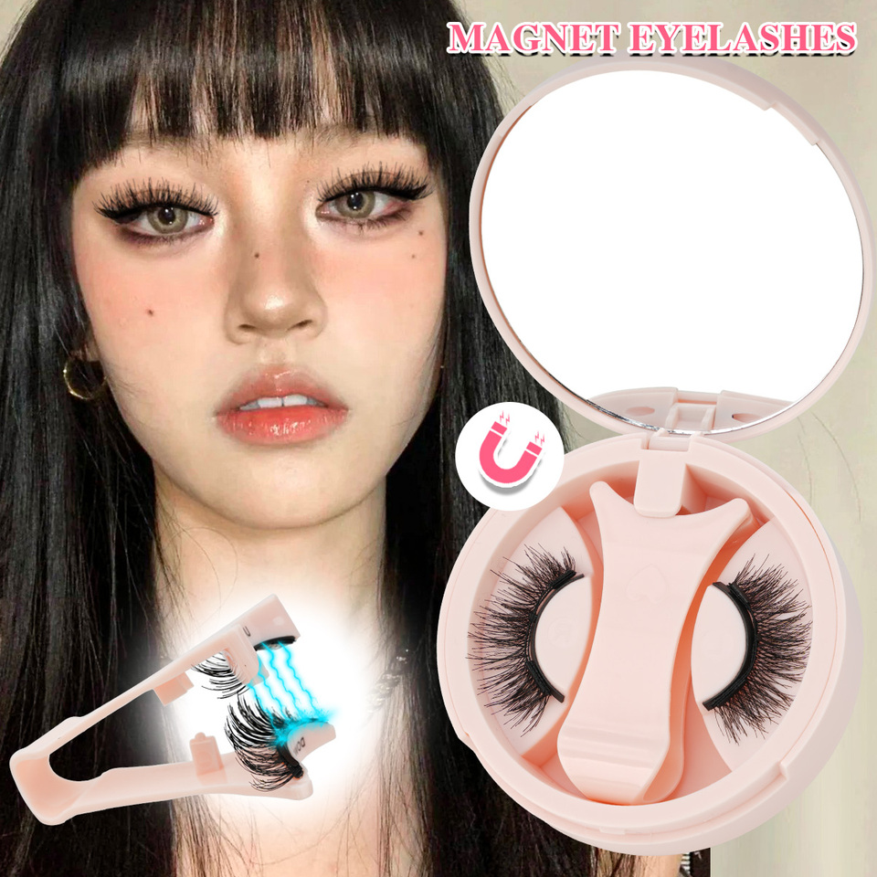1 Pair Reusable Glue-free Magnetic Eyelashes 2025 New Sensitive Eye Friendly Magnetic Lashes Natural 3D Mink Eyelashes Makeup