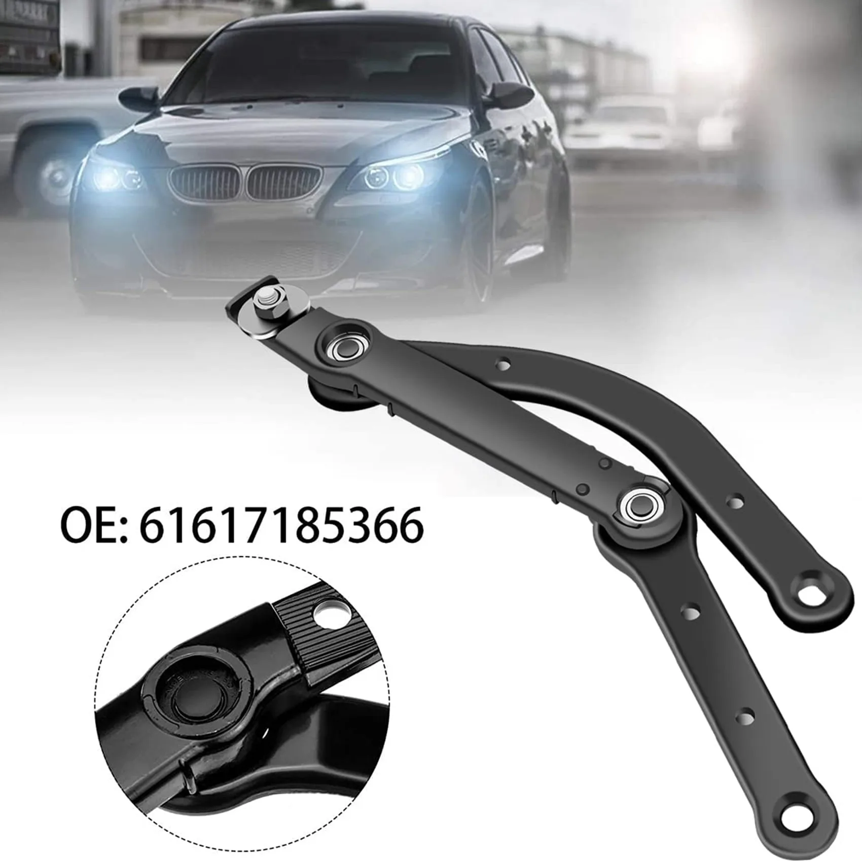 Car Front Right Windshield Wiper Arm LHD Front Wiper Arm for -BMW E60 E61 E63 E64 61617185366 Car Accessories