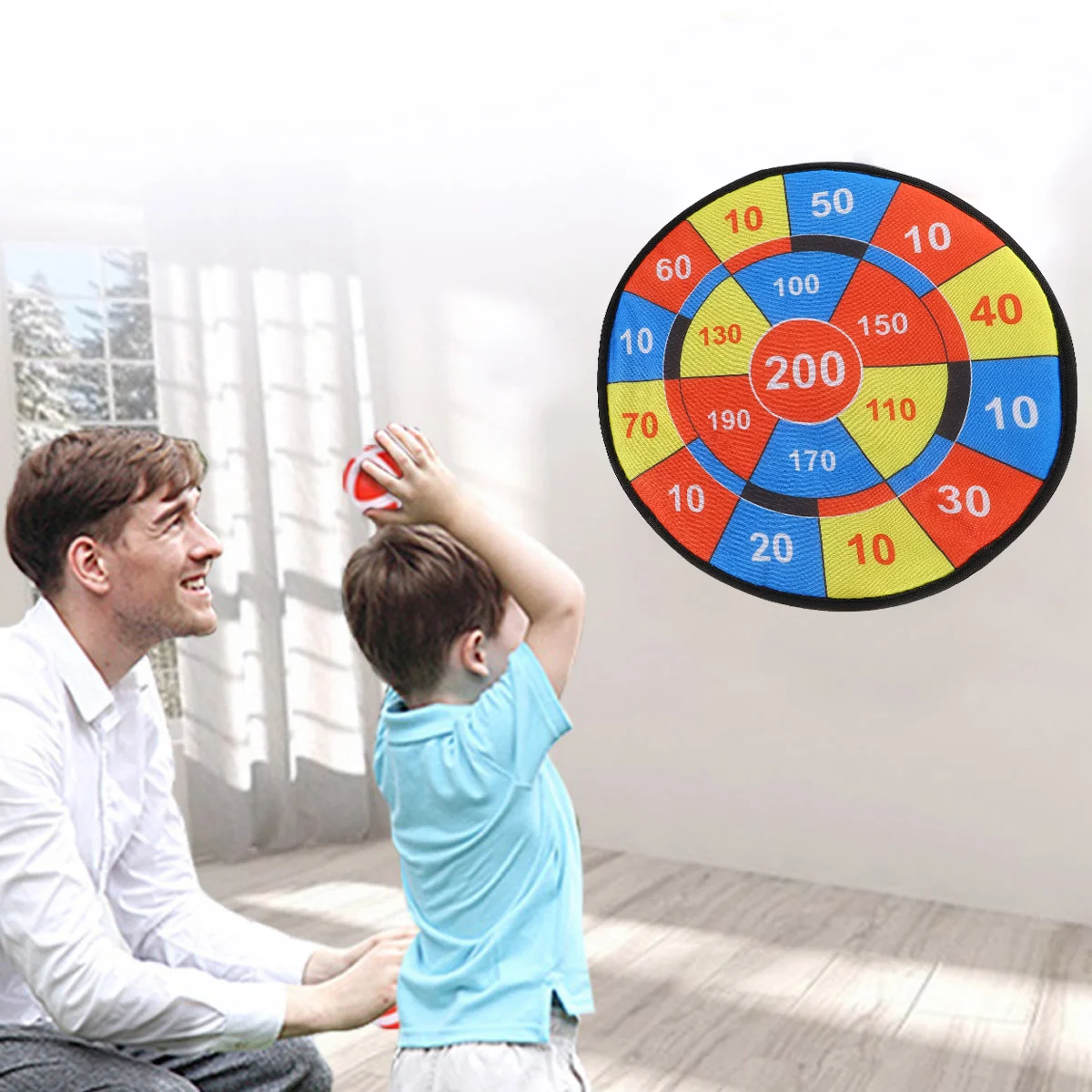 

1 Set Fabric Dart Board Set Self-adhesive Dartboard Kids Dart Toy