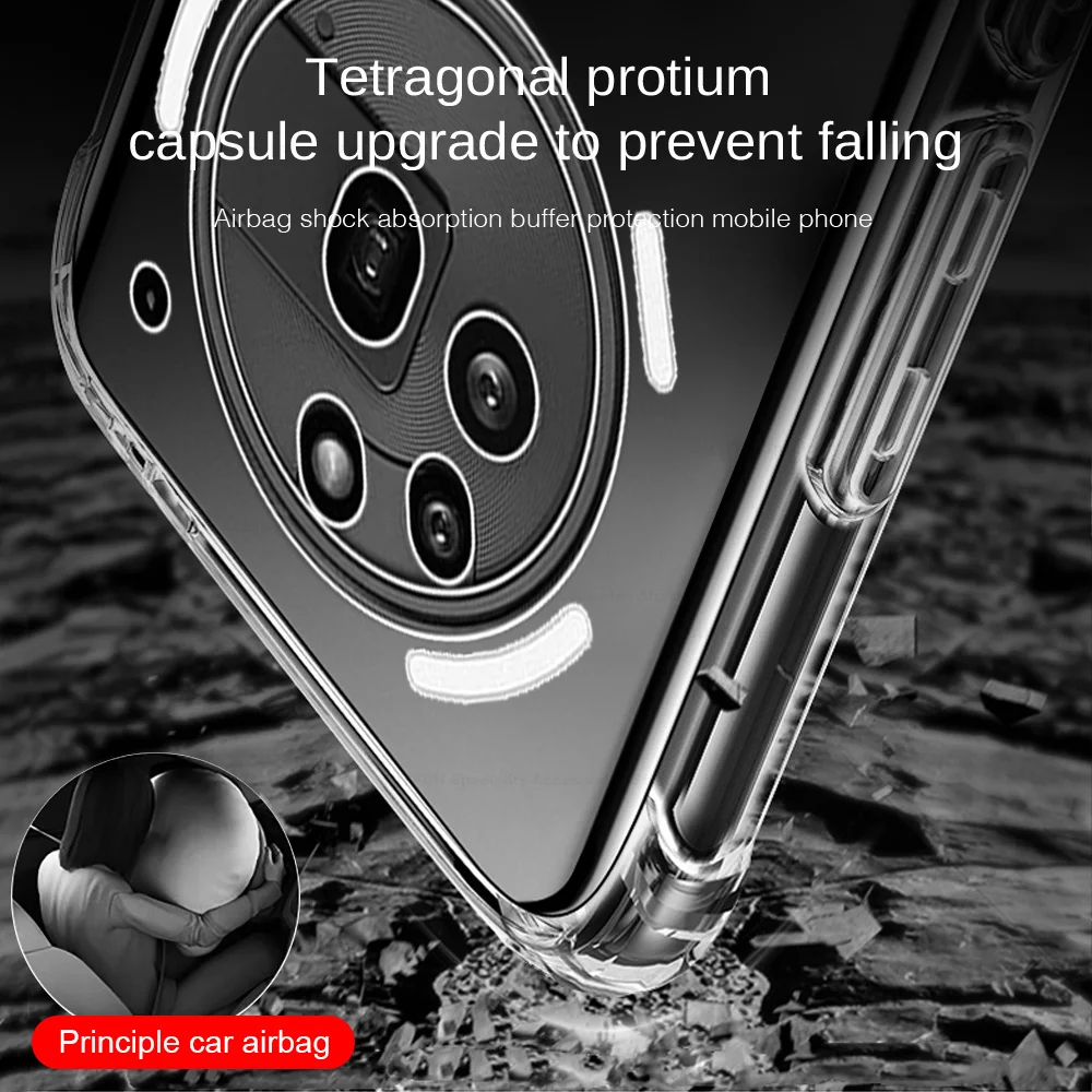 Transparent Crystal TPU Soft Back Cover - Shockproof Clear Shell Case