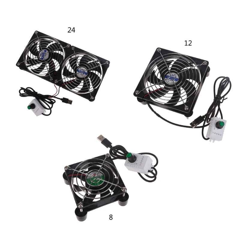 Ventilateur USB 120 Mm Pour PC, Routeur, Console – Flux D'air Puissant 56 CFM, Portable Et Silencieux