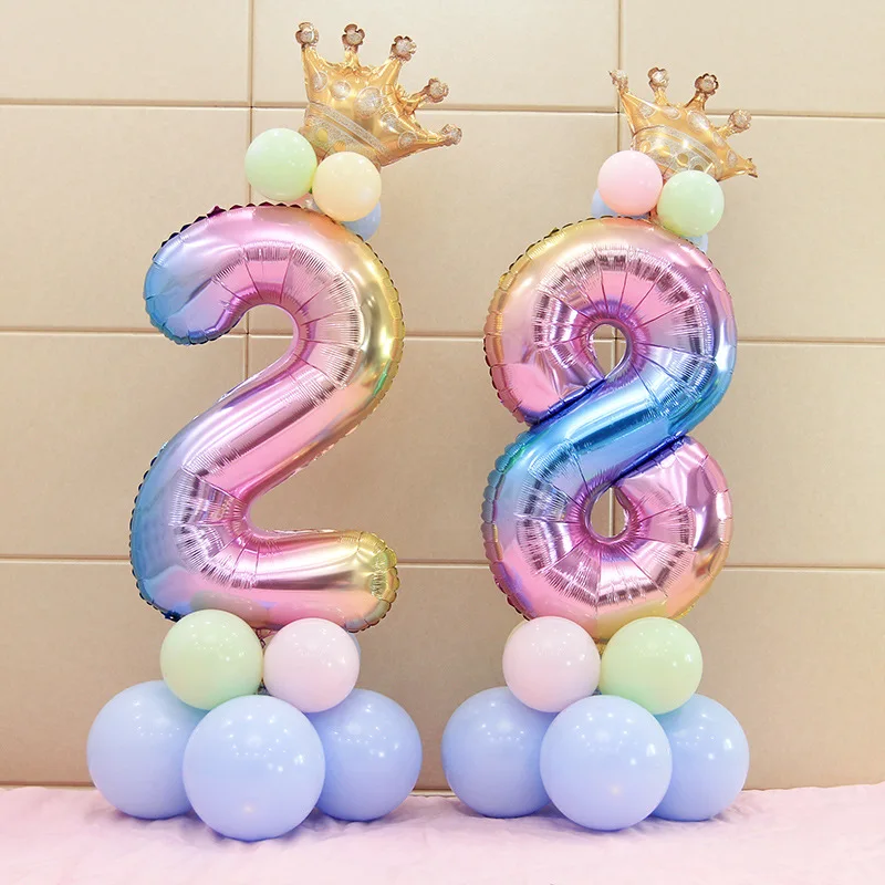 32" LETTER Foil Number Balloons Air BalLoons Large Happy Birthday Party Ballons 