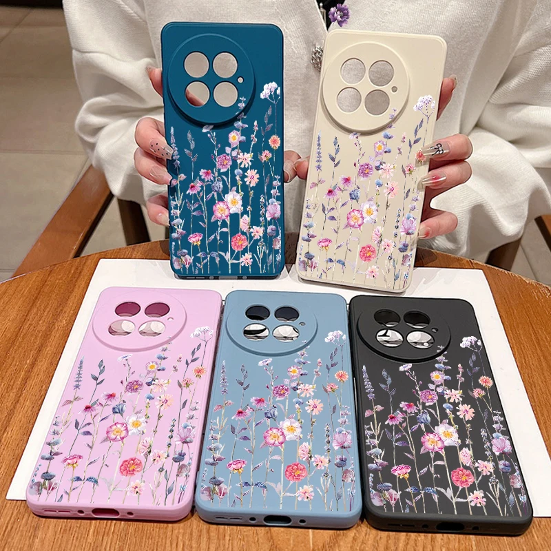 Vibrant Flower Pattern Shockproof Soft TPU Phone Case