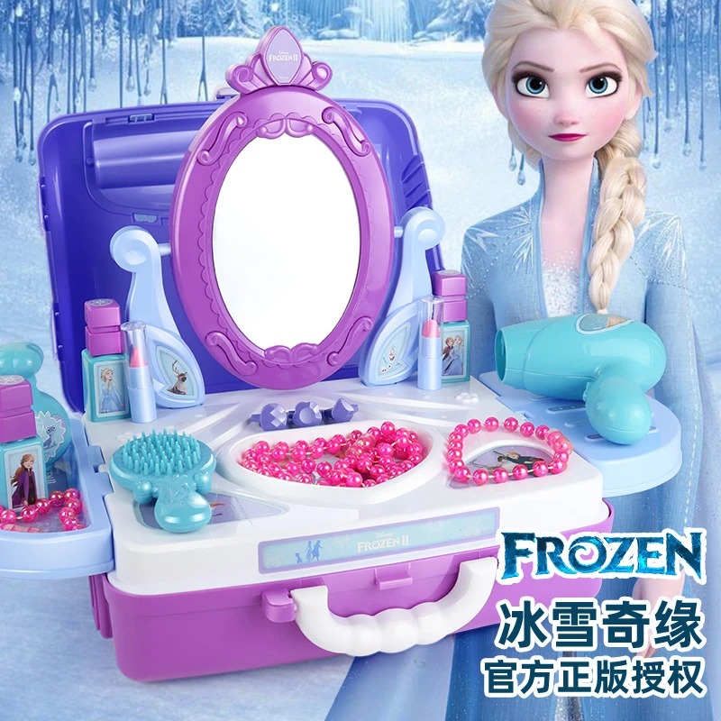 New Disney frozen 2 elsa and anna Makeup set Dressing table Toy Beauty pretend play for kids gift|Beauty & Fashion Toys| - AliExpress