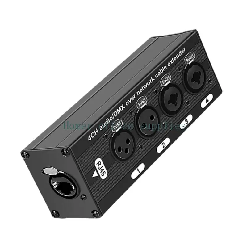 Cat5E Cat6 이더넷 케이블을 통한 K43B 4 채널 XLR 청각 신호 연장기