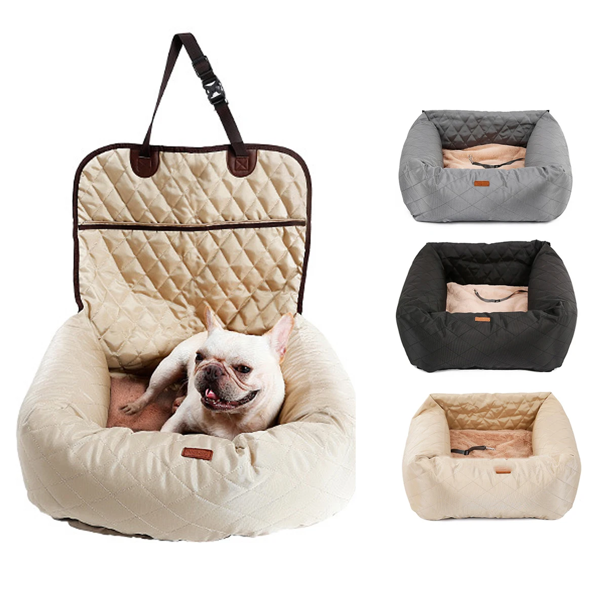 Car Seat Cover Dog Seat Cover Dog Car Seat Dog Car Seat Booster Waterproof Durable Car Seat Bed for Small Medium Dogs Front/Back Luxury Pet Travel Protector