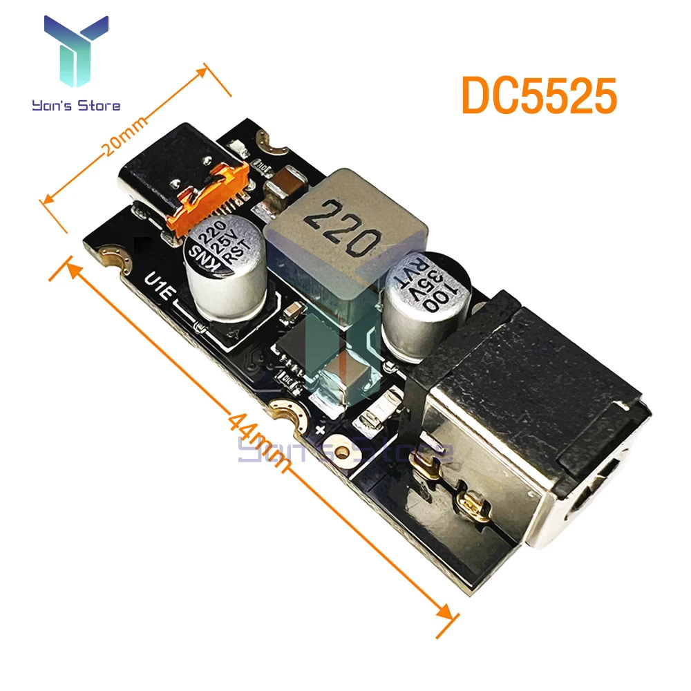 고속 충전 어댑터 모듈, USB C타입 스텝 다운 충전 모듈, 화웨이 SCP/FCP용, PD3.1, QC3.0, SCP, PD65W, DC 8-30V-20V, 3.25A