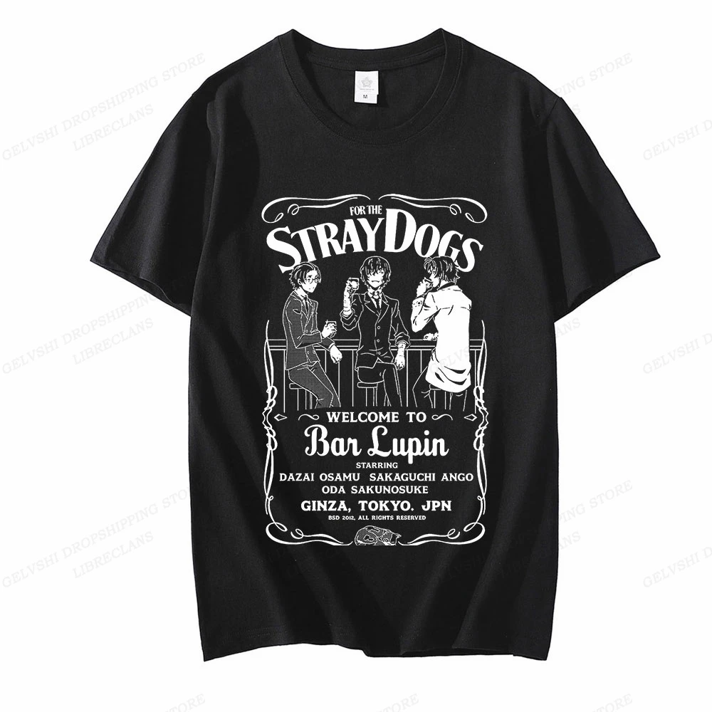 

Manga Bungou Stray Dogs T-shirt Men's and Women's Cotton T-shirt Casual Street Short Sleeve Fashion Harajuku T-shirt Clothing