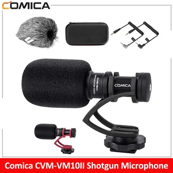 Comica CVM-VM10II 카메라 마이크, 쇼크 마운트, 전문 샷건 마이크, 아이폰, DSLR 카메라, 안드로이드 스마트폰용