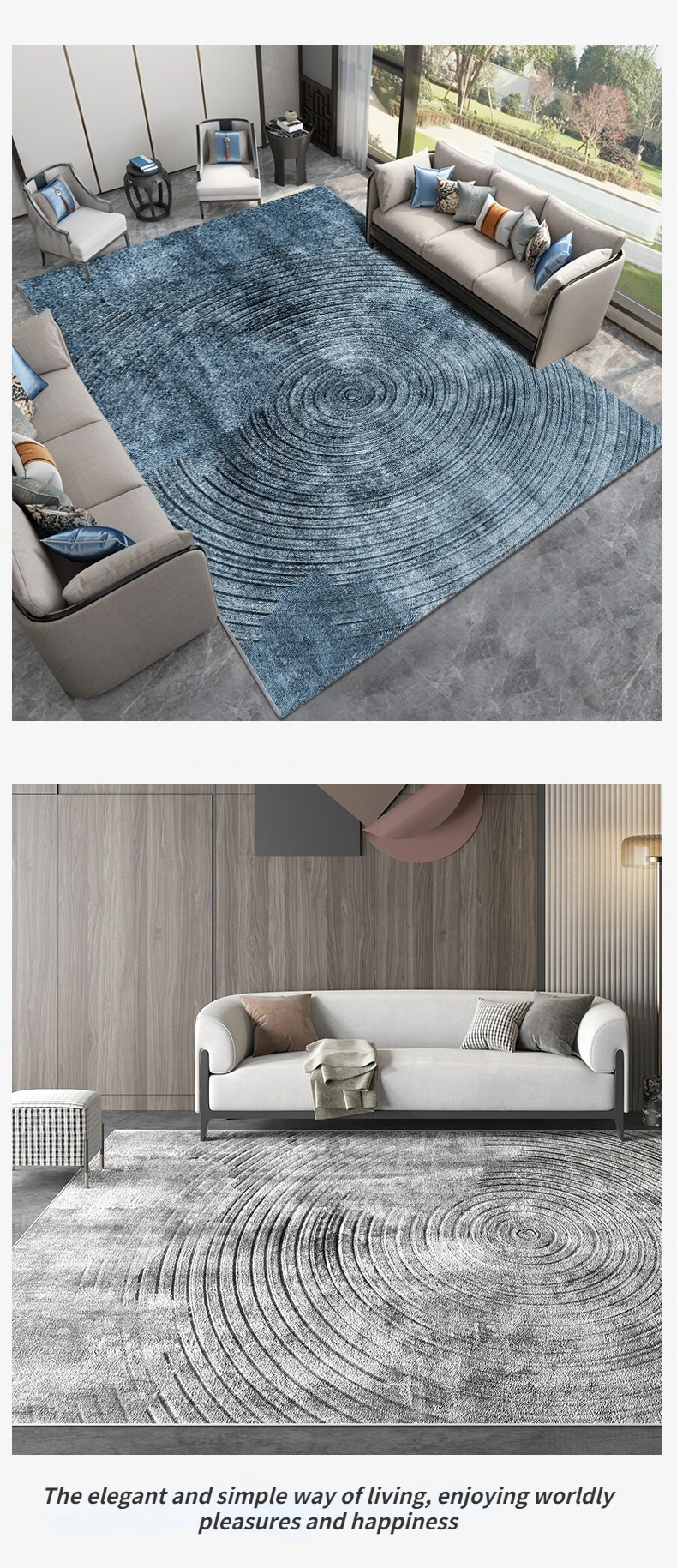 

3764 New Nordic Tie-Dye Carpet Wholesale Plush Mat Living Room Bedroom Bed Blanket Floor Cushion for Home