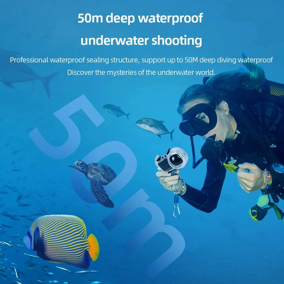 Carcasa Invisible De Buceo Para Insta360 X5 - Protección Impermeable 50m Para Fotos Y Vídeo Subacuático