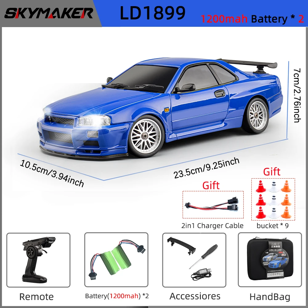 Skymaker-合金ボディシェル付きドリフトカー、オンロードラジコン、ldr