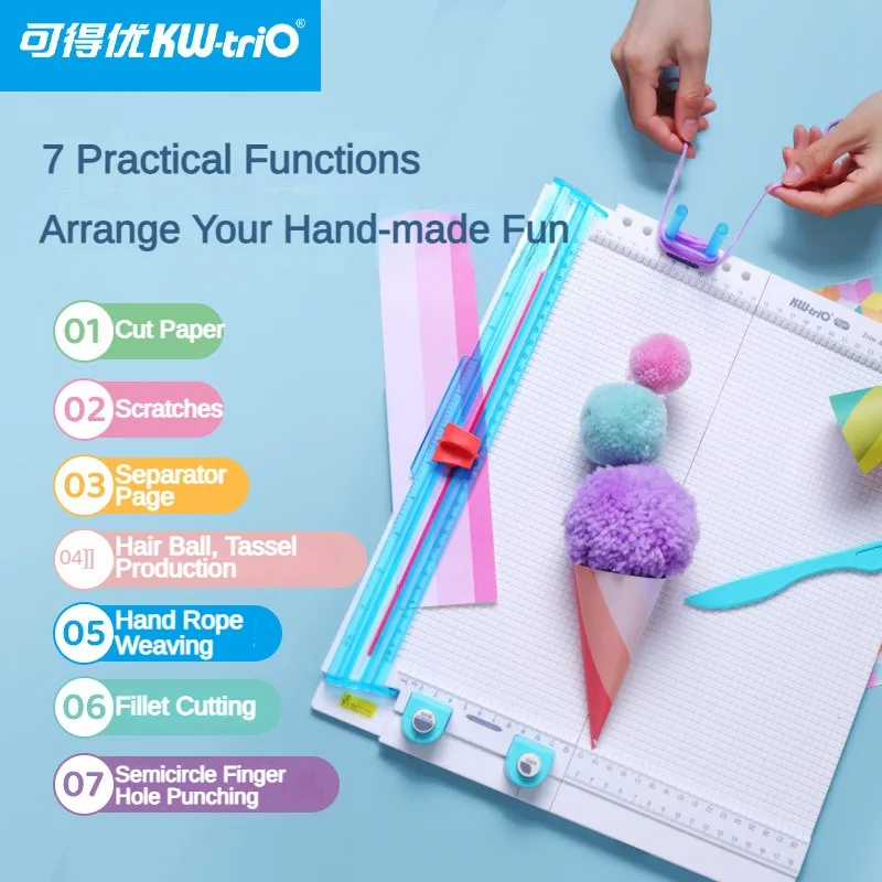 kw-trio-7-in-1-paper-trimmer-diy-ledger-scoreboard-craft-paper-cutter-multifunctional-cutting-mat-school-supplies