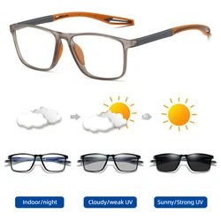 Unisex Color - Changing Sports Reading Glasses with Color Block Design (Grey Orange)