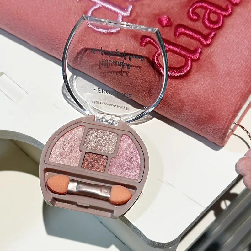4 Colors Eye Shadow Powder Palette Mist Sleeping Silkworm Eye Shadow Comprehensive Disk Natural Tone Pink Eyeliner Makeup