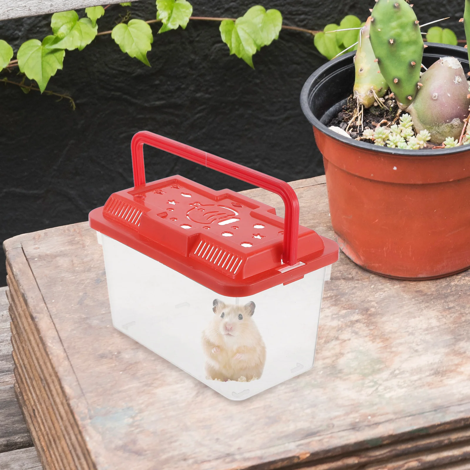 Pet Transport Box Reptile Enclosure Animal Turtle Carrier Goldfish Bowl Abs Travel Tank