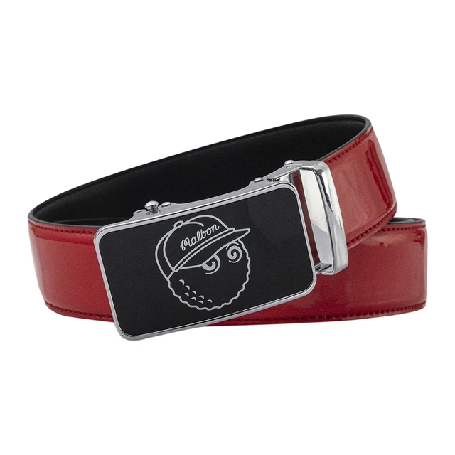 Alloy automatic buckle leather belt golf belt men and women fashion belt spot straight hair