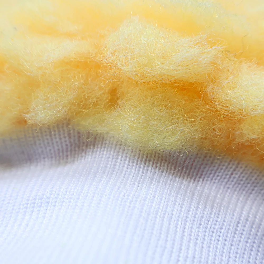 AUTOBRIGHT Dual-Sided Yellow Faux Wool Car Cleaning Glove Scratch-Free Soft Durable Interior Exterior Car Accessories Tools car cleaning gloves