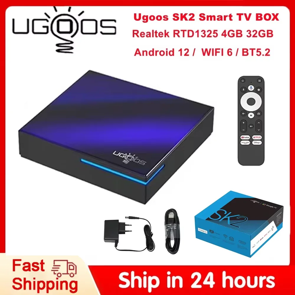 Ugoos SK2 Google TV Box Android 12 Realtek RTD1325 ARM Cortex-A55