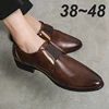 Men's New In Luxury Party Business Wedding 38~48 Formal Leather Dress Flats Designer Office Driving Casual Shoes for Men Loafers