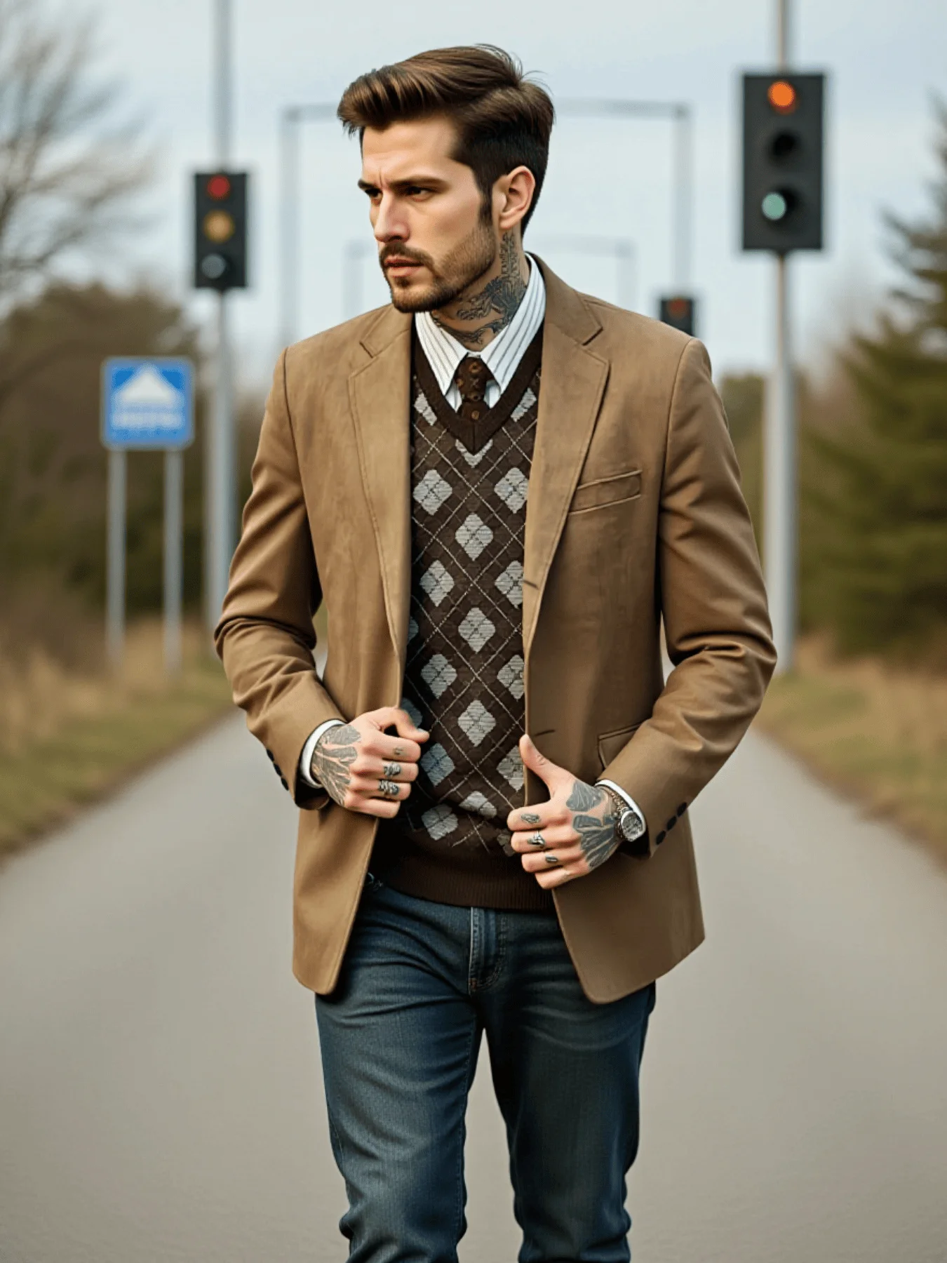 Avrupa Modası İlkbahar Erkek Tek Göğüslü Ceket - Şehir Stili Tasarımlı Hafif Günlük Takım Sonbahar Giysisi