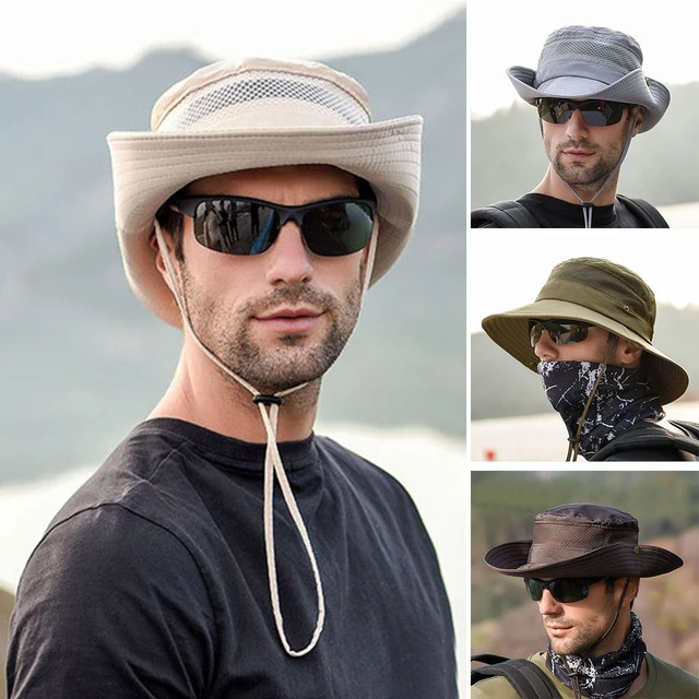 Fashion Bucket Hat Man Fishing Hiking Cowboy Hat Quick-Drying Letter  Fisherman Hat Outdoor UV Sun Protection Breathable Cap - AliExpress