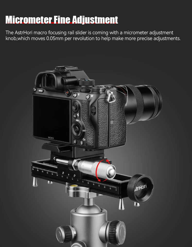 AH-MAG170 170mm Manual Macro Photography Rail Slider With 1/4 Screws Quick Relea