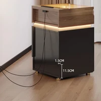 Commode de chambre de luxe avec tiroirs, armoire de rangement, table de chevet mobile, organisateur avec serrure à empreinte digitale, Criado Mudo, mobilier d'hôtel 5
