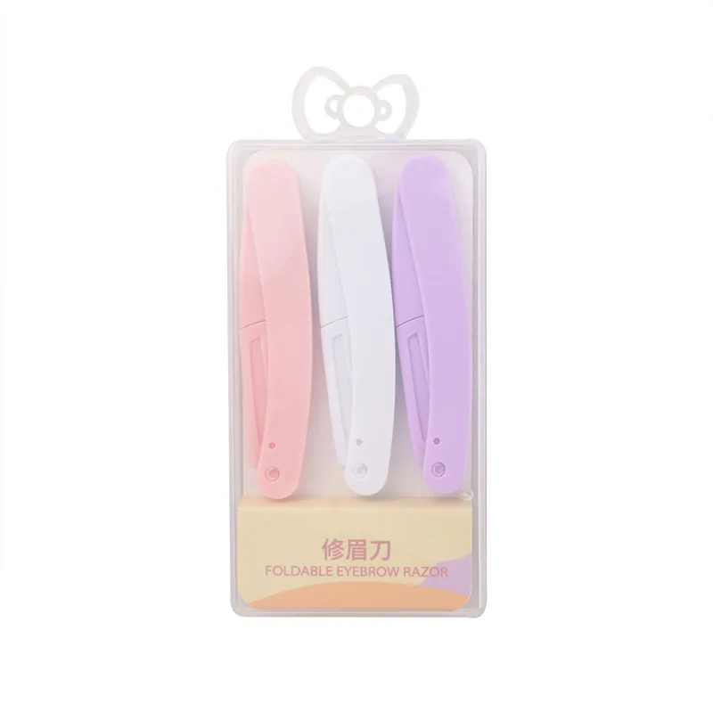 Safe Folding Ladies Face Shaver Eyebrow Trimmer Blade Anti-Scratch Razor Makeup Tools Eyebrow Trimmer Face Razor For Women 1/3pc eyebrow trimmer set,eyebrow trimmer,eyebrow razor set,hair shaver,eyebrow razor,facial hair remover,eyebrow trimmer blade,face shaver