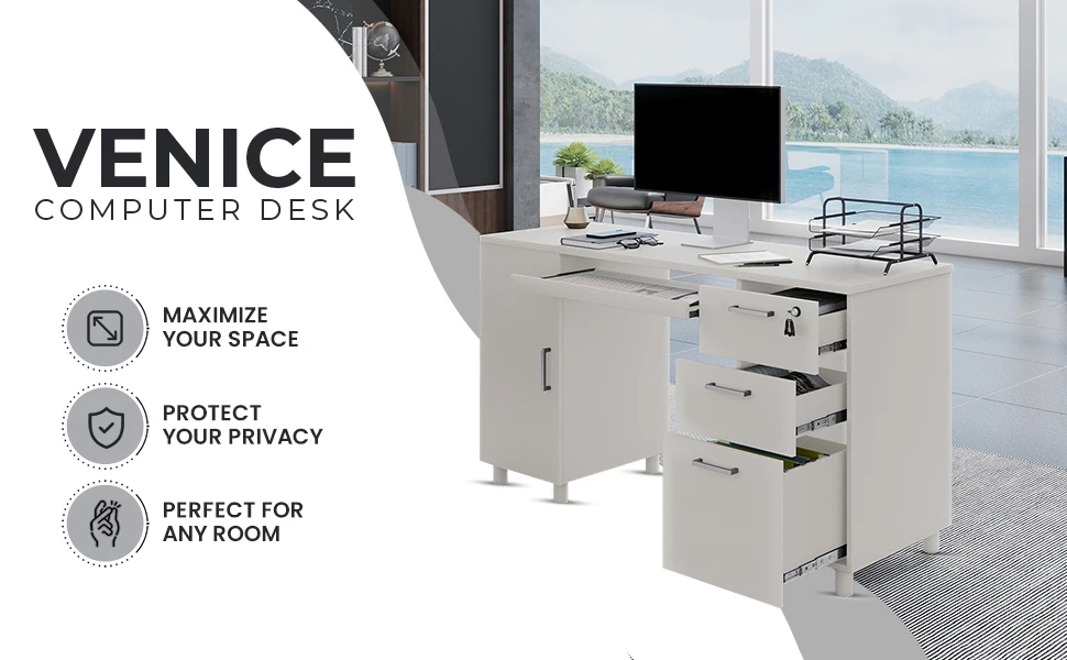 Venice desk showing with ocher view main image